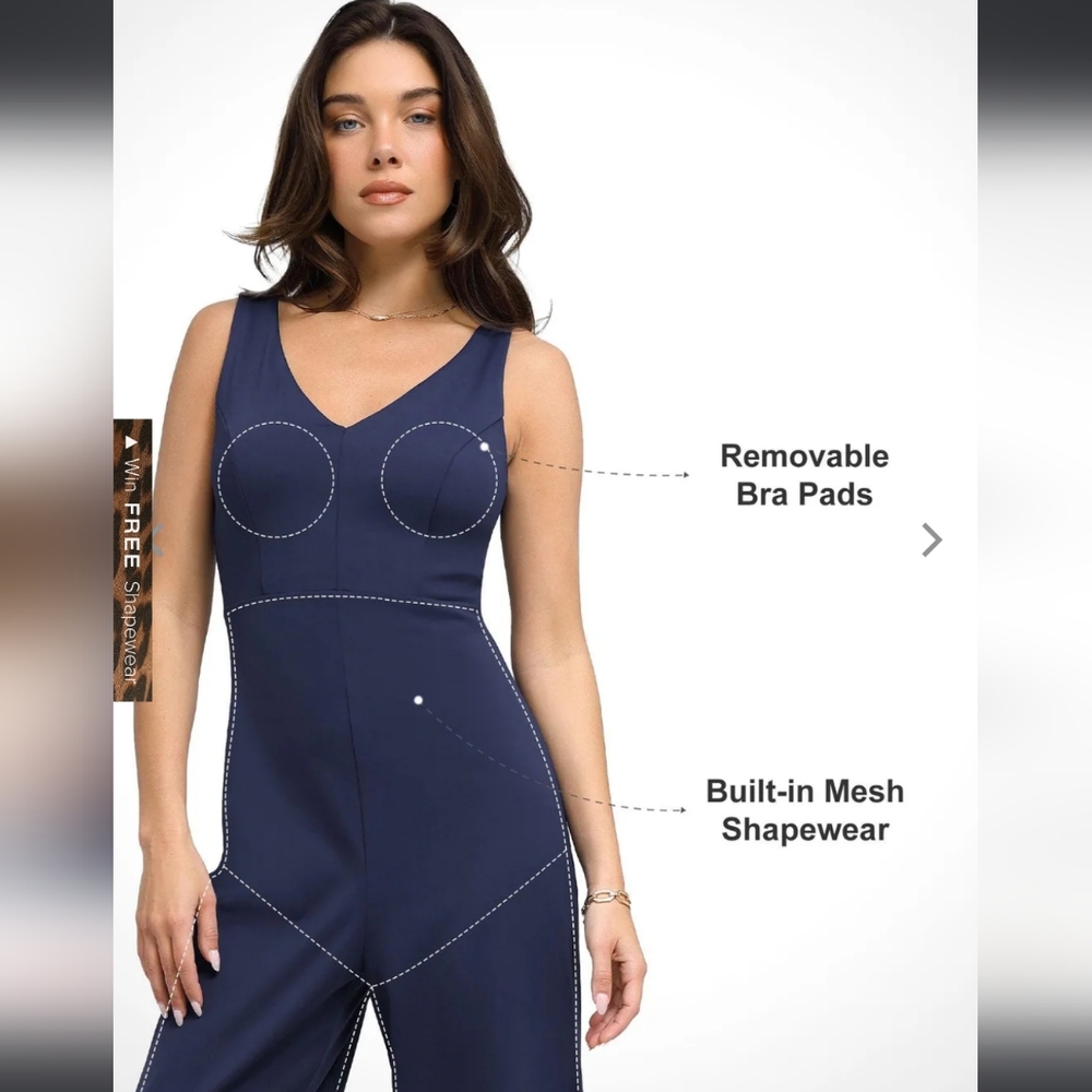 Popilush Navy Jumpsuit - Picture 3 of 4
